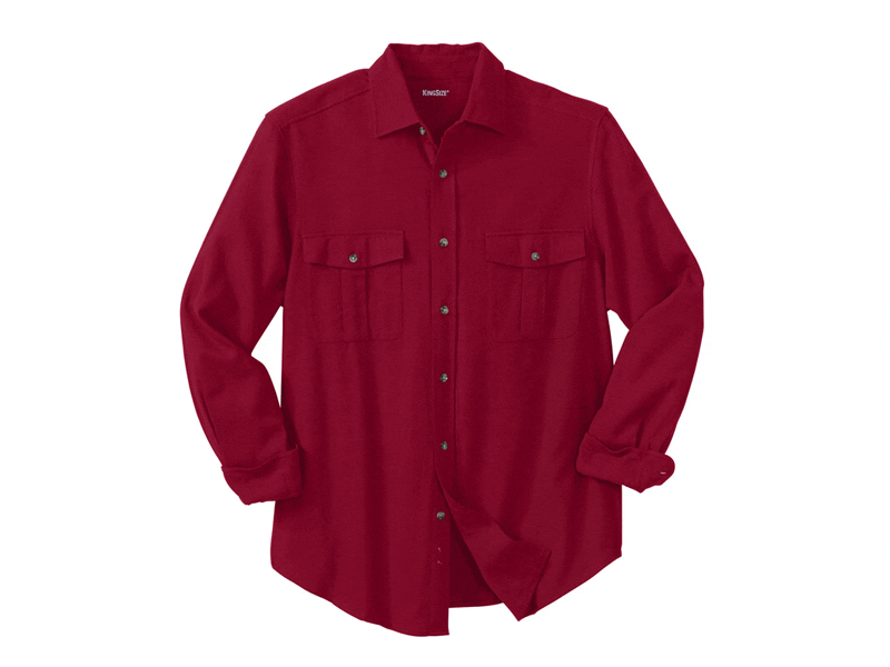 Rich Burgundy Solid Double-Brushed Flannel Shirt PSM-7562