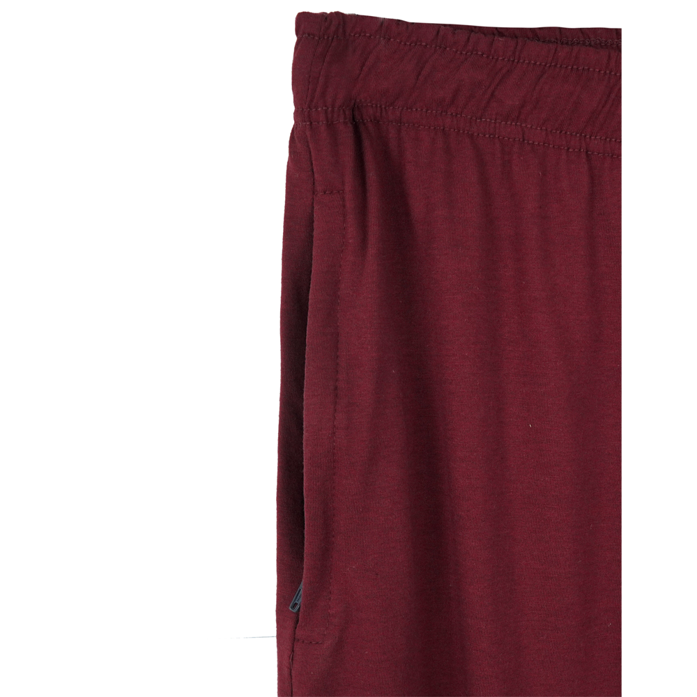 Rich Burgundy UrbanEase Plus Jersey Trousers With Zip Pockets PSM-8387