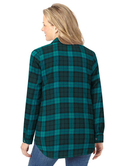 Rich Jade Plaid Classic Flannel Shirt PSW-9034