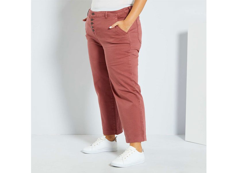 Rose Plus Size Wide Cotton Pants PSW-3783