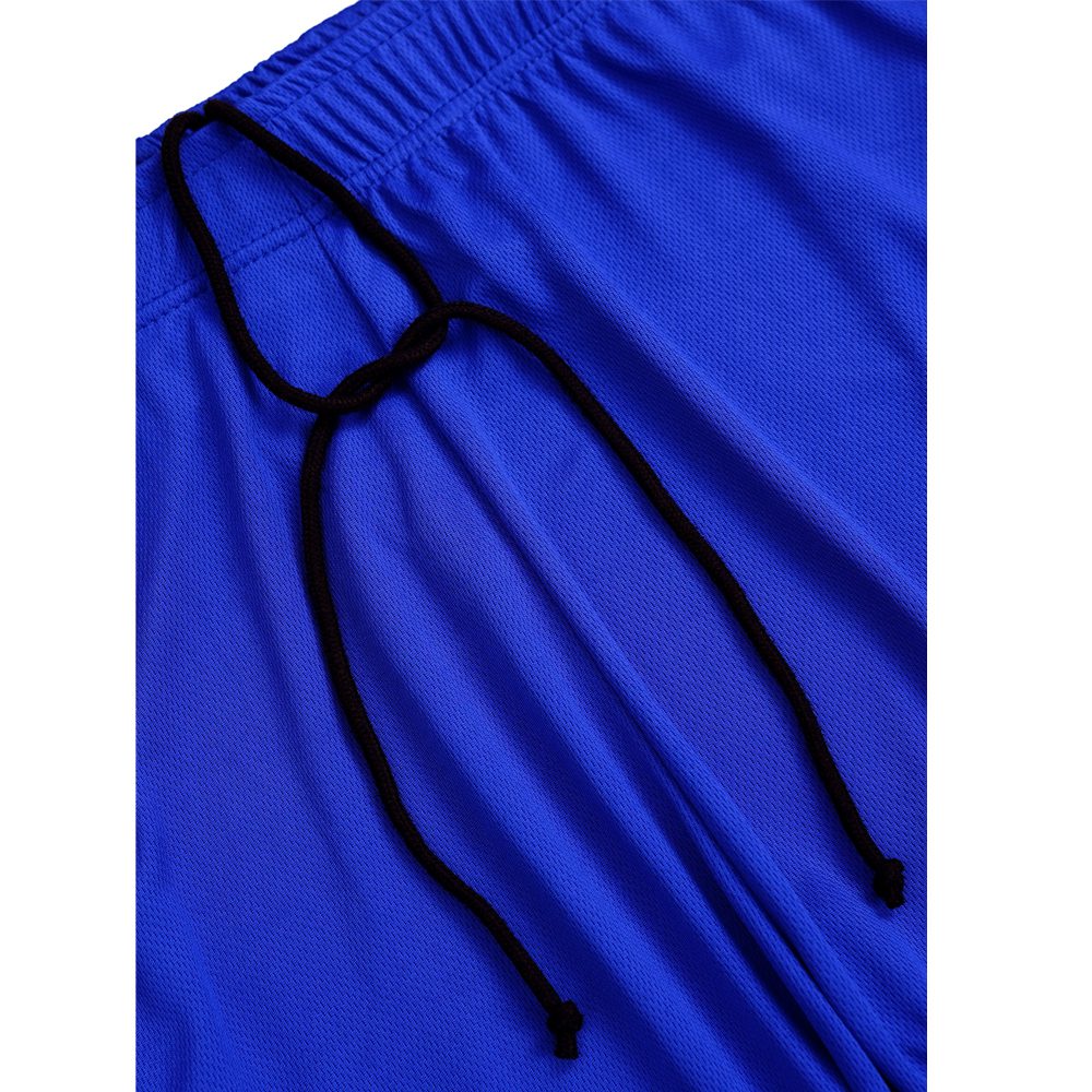 Royal Blue Mesh Polyester Plus Size Trouser PSM-7767