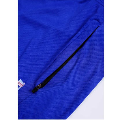 Royal Blue Mesh Polyester Plus Size Trouser PSM-7767