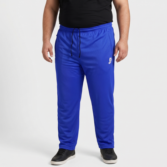 Royal Blue Mesh Polyester Plus Size Trouser PSM-7767