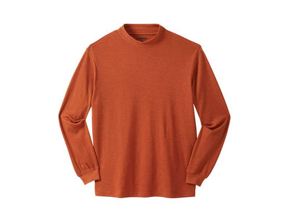 Mock Turtleneck Big Size Long Sleeve T-Shirt PSM-4175