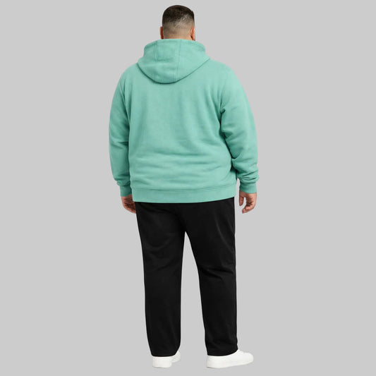 Saltwater classic full-zip fleece hoodie with hood, kangaroo pockets, and ribbed cuffs