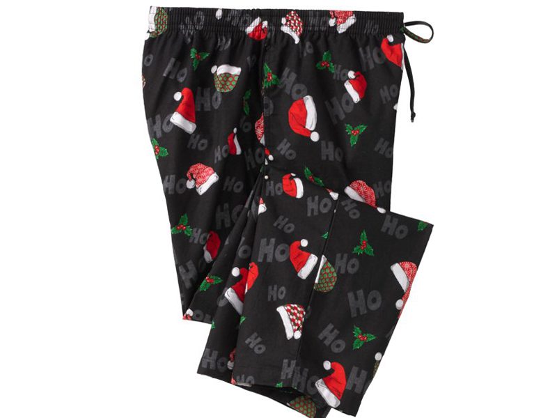 Santa Hats Novelty Print Flannel Pajama Pants PSM-6395