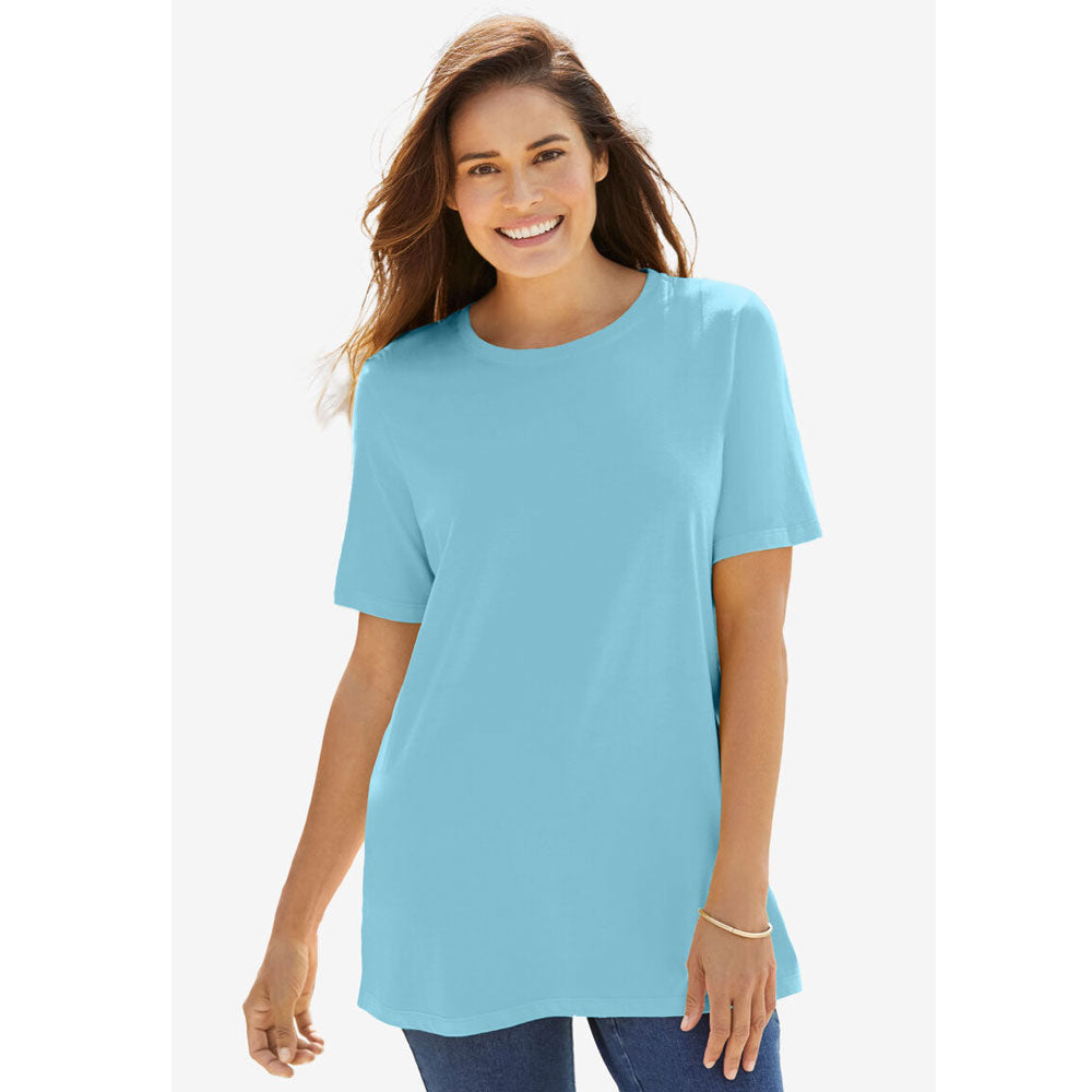 Seamist Blue Perfect Short-Sleeve Crewneck Tee PSW-7880