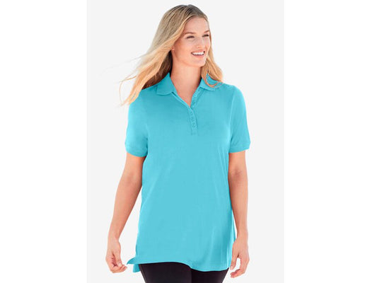 Seamist Blue Short Sleeve Polo T-Shirt PSW-7235