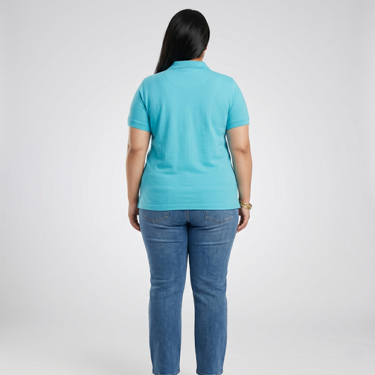 Seamist Blue Short Sleeve Polo T-Shirt PSW-7235