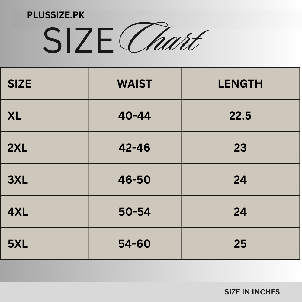 Size chart for Grey & Red Contrast Terry Shorts PSM-11221