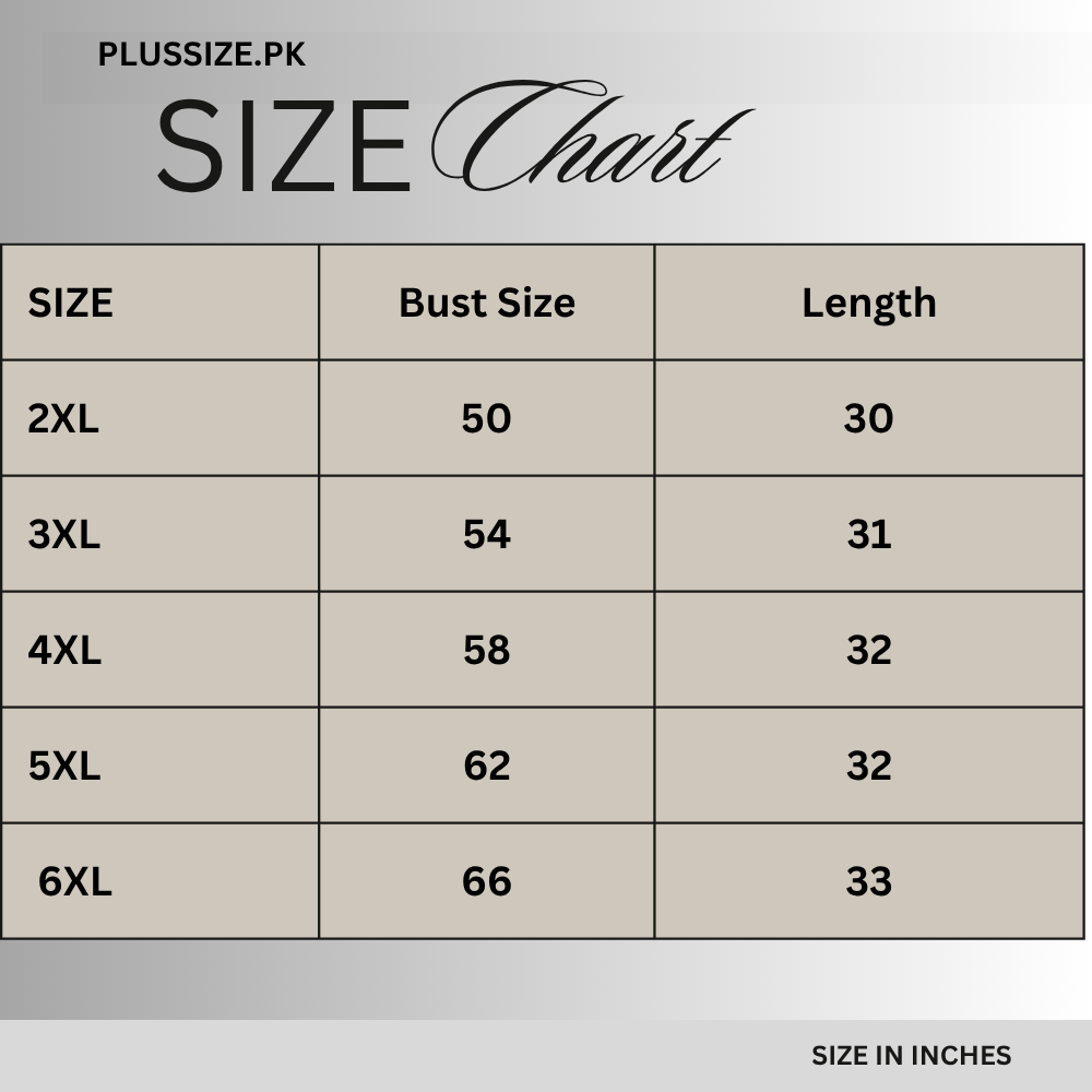 Size chart for Midnight Ease Cotton T-Shirt PSW-11054