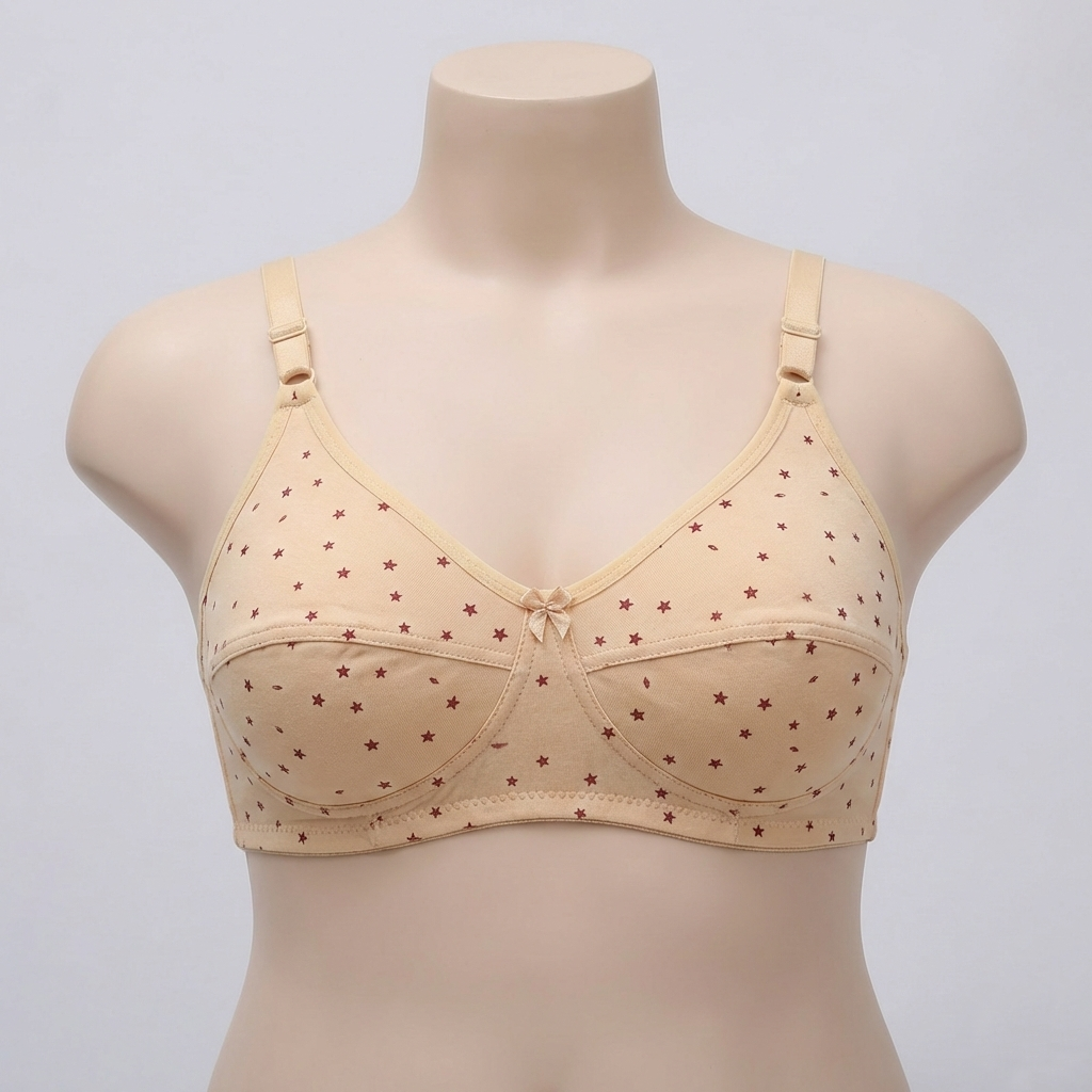 Skin Star Print Plus Size Wireless Bra PSW-10791