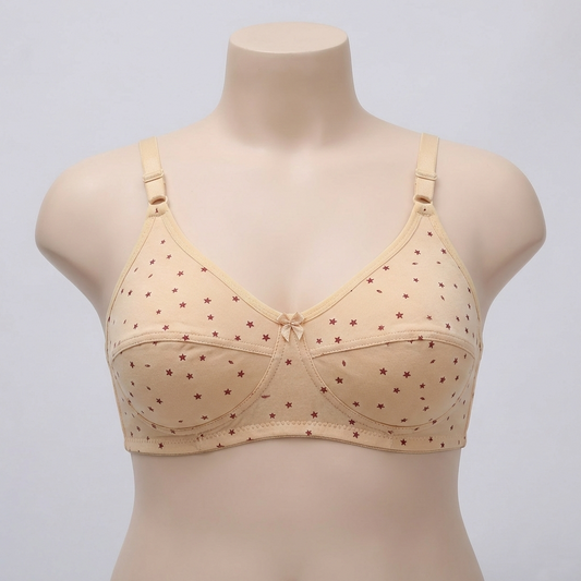 Skin Star Print Plus Size Wireless Bra PSW-10791