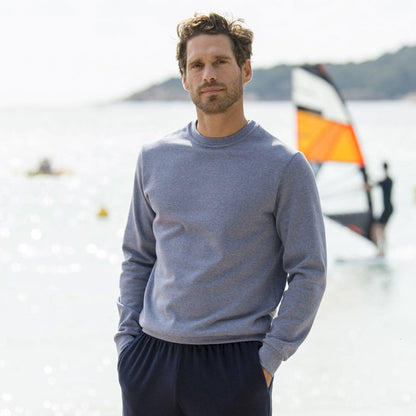 Slate Blue Big Size Crewneck Sweatshirt PSM-8913