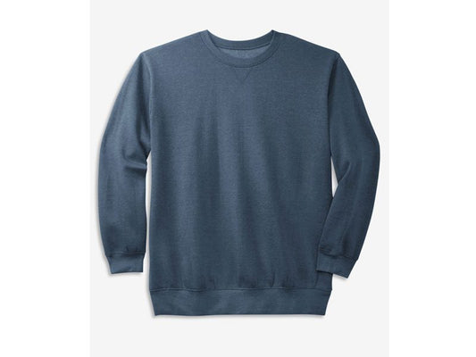 Slate Blue Fleece Big Size Crewneck Sweatshirt PSM-5382