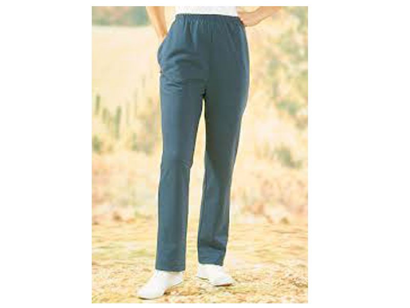 Slate Blue Plus Size Women Casual Fleece Pants PSW-3902