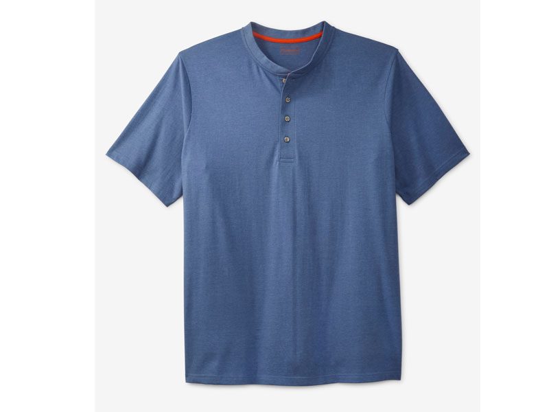 Slate Blue Big & Tall Henley T-Shirt PSM-3576