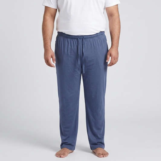 SlateBlue UrbanEase Plus Jersey Trousers With Zip Pockets PSM-8082