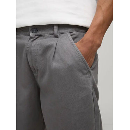 Men’s slate grey wide-leg pants with relaxed fit and clean design