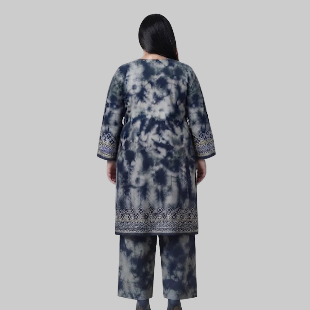 Smoky Tie-Dye Printed Poly Cotton Co-ord Set for Men