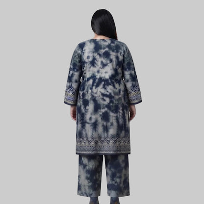 Smoky Tie-Dye Printed Poly Cotton Co-ord Set for Men