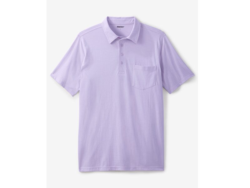 Soft Purple Big & Tall Pocket Golf Polo Shirt PSM-4376