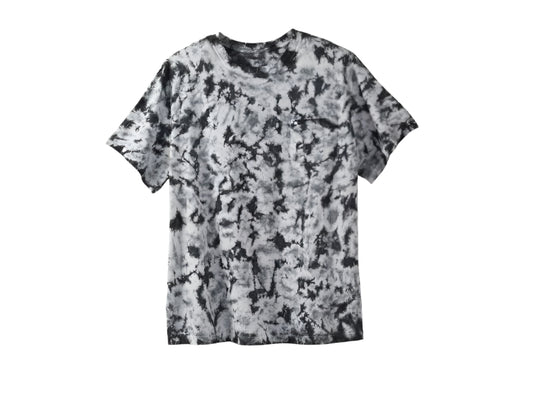 Steel Marble Big & Tall Crewneck T-Shirt – Cotton Blend with Textured Grey Finish