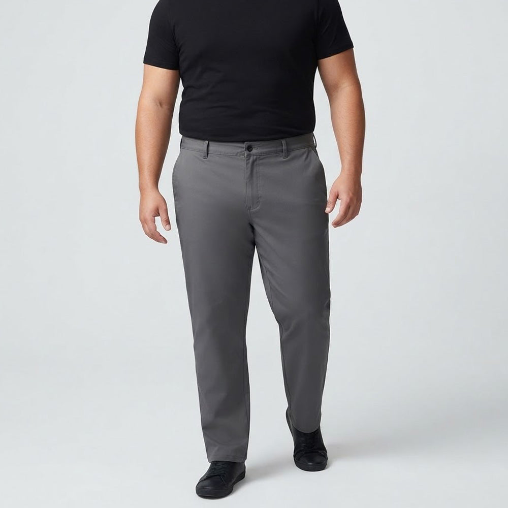 Steel Grey Cotton Chino Pants made from slightly stretchable cotton fabric.