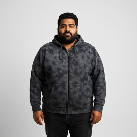 Steel Marble Fleece Big & Tall Size Zipper Hoodie PSM-5006