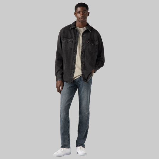 Full-length flat lay of Stone Grey Slim Straight Jeans in stone grey wash