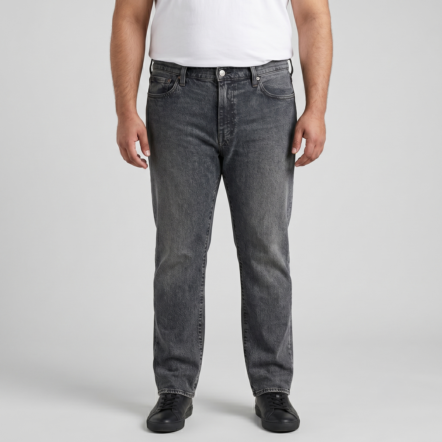 Stone Grey Slim Straight Jeans PSM-10156