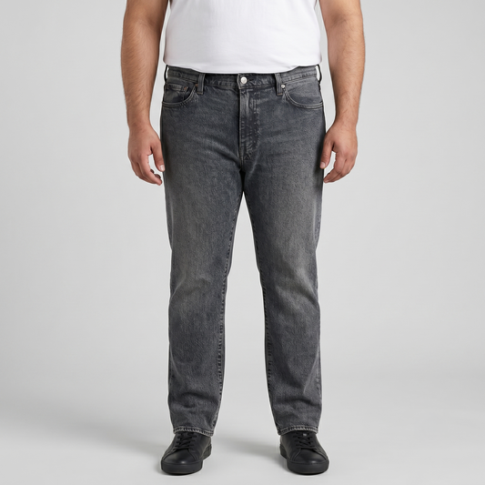 Stone Grey Slim Straight Jeans PSM-10156