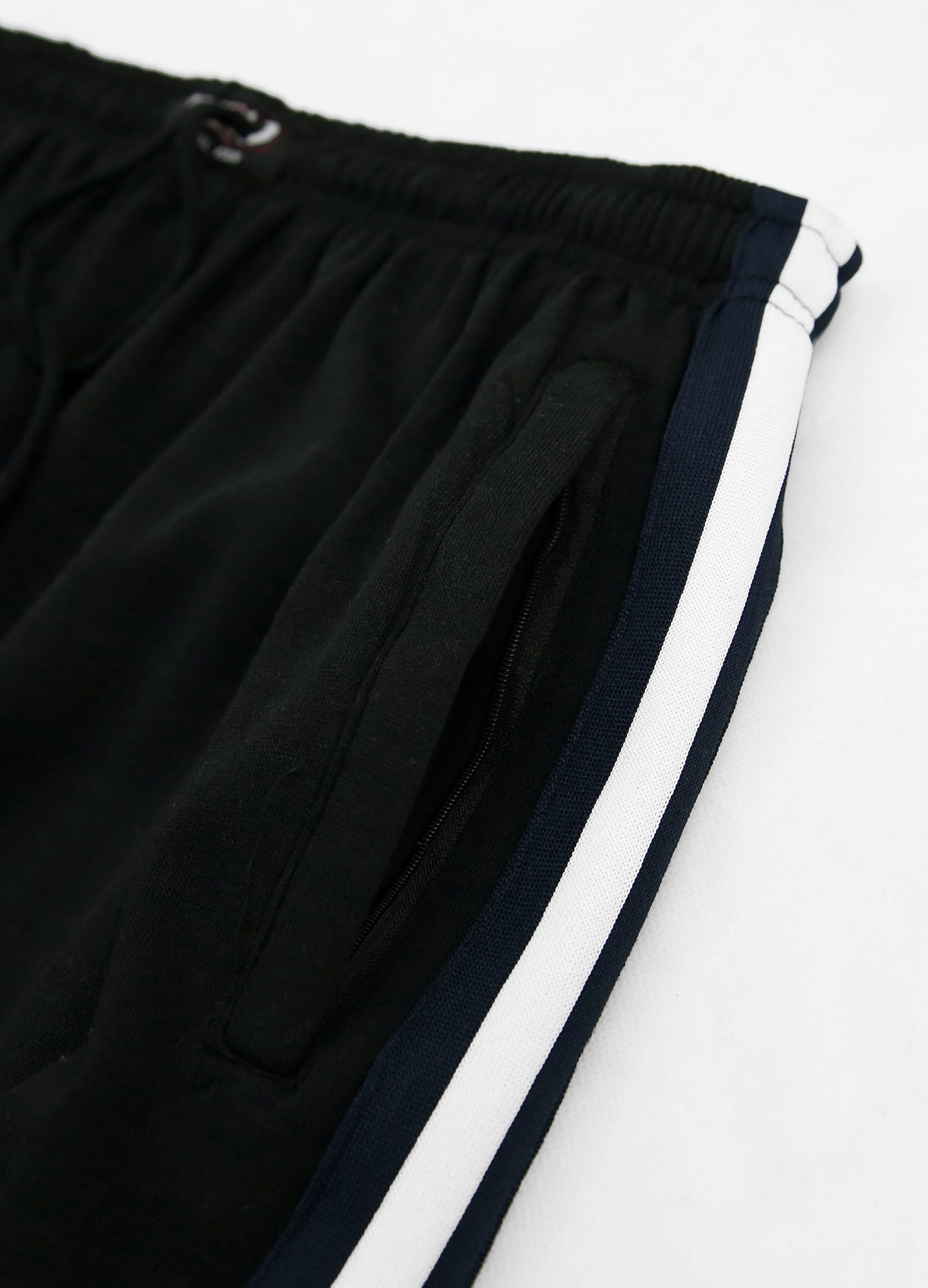 Stripe Fleece Big Size Zipper Pocket Jogger PSM-7517