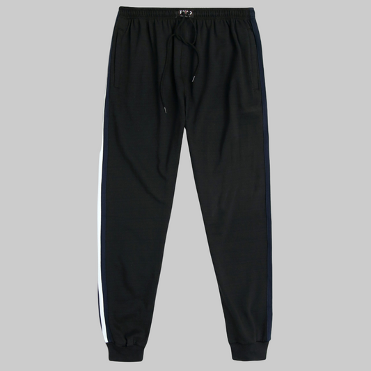 Stripe Fleece Big Size Zipper Pocket Jogger PSM-7517