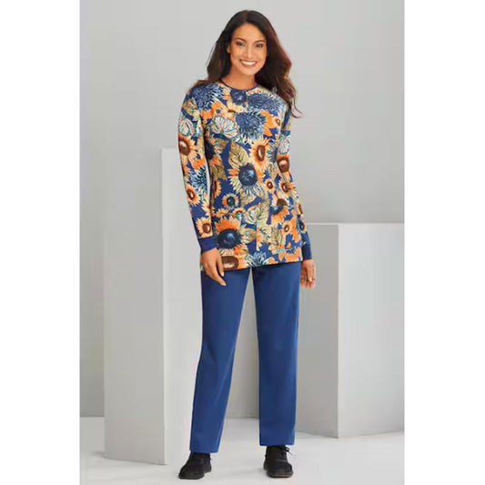 Sunflower Fleece Henley Pajama Set PSW-8661