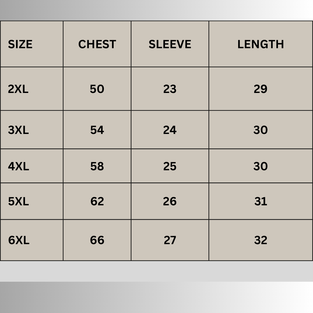 Size chart for Camel Brown  Fleece Zip-Up Hoodie PSM-11778
