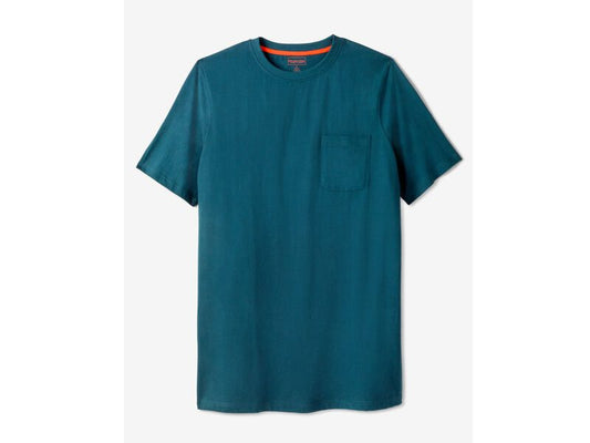 Teal Big & Tall Size Pocket Crewneck T-Shirt PSM-5976