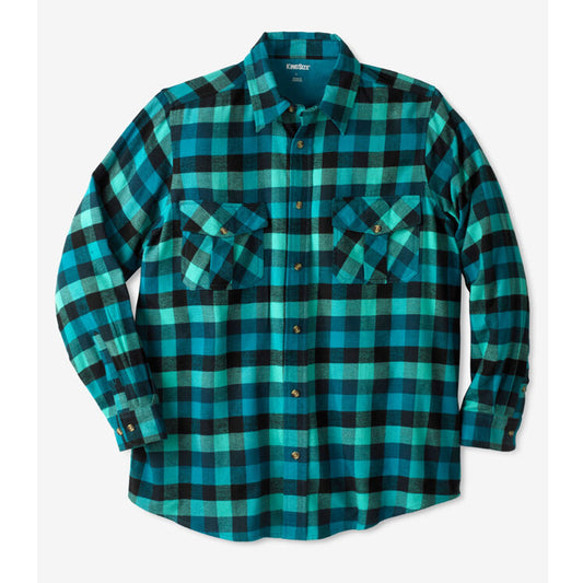 Teal Check Signature Plaid Flannel Shirt PSM-8898