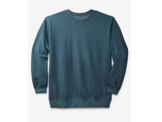 Teal Green Fleece Big Size Crewneck Sweatshirt PSM-6008