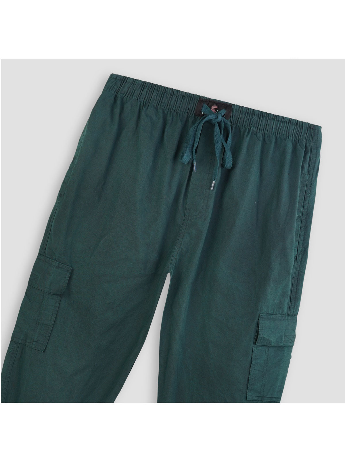 Teal Plus-Size Cargo Cotton Joggers PSM-8811