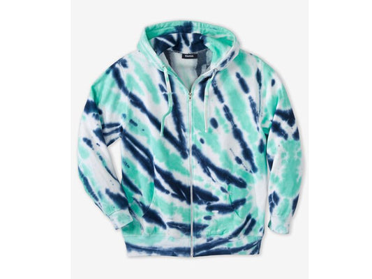 Tidal Green Marble Fleece Zipper Hoodie PSM-6500