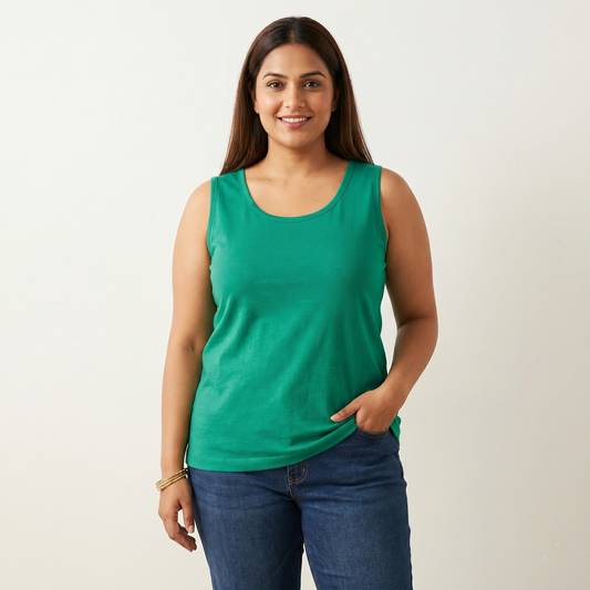 Tidal Green Scoop Neck Tank PSW-5830