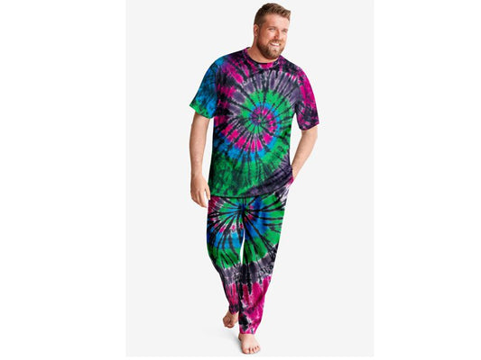 Tie Dye Big & Tall Holiday Pajama Set PSM-5117