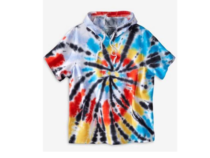 Tie Dye Big & Tall Short Sleeve Hoodie PSM-5574