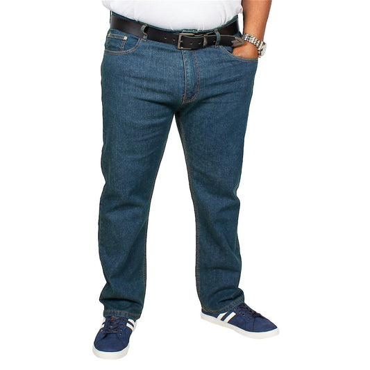 Tint Wash Stretch Denim Jeans with belt loops and YKK zip fly
