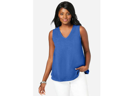 True Blue V Neck Tank PSW-6587