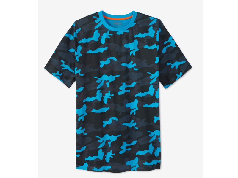 Turquoise Camo Big & Tall Short Sleeve T-Shirt PSM-3562