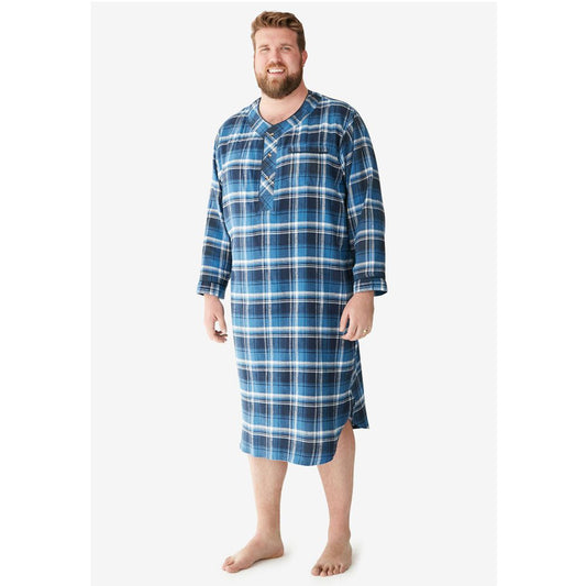 Twilight Plaid Flannel Nightshirt PSM-7738