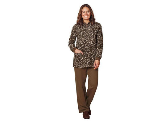 Cheetah Fleece Henley Pajama Set PSW-5073