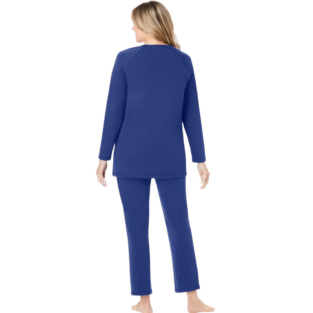 Ultra Blue Plus Size Women 2-Piece Lounge Set – Relaxed Cotton Comfort